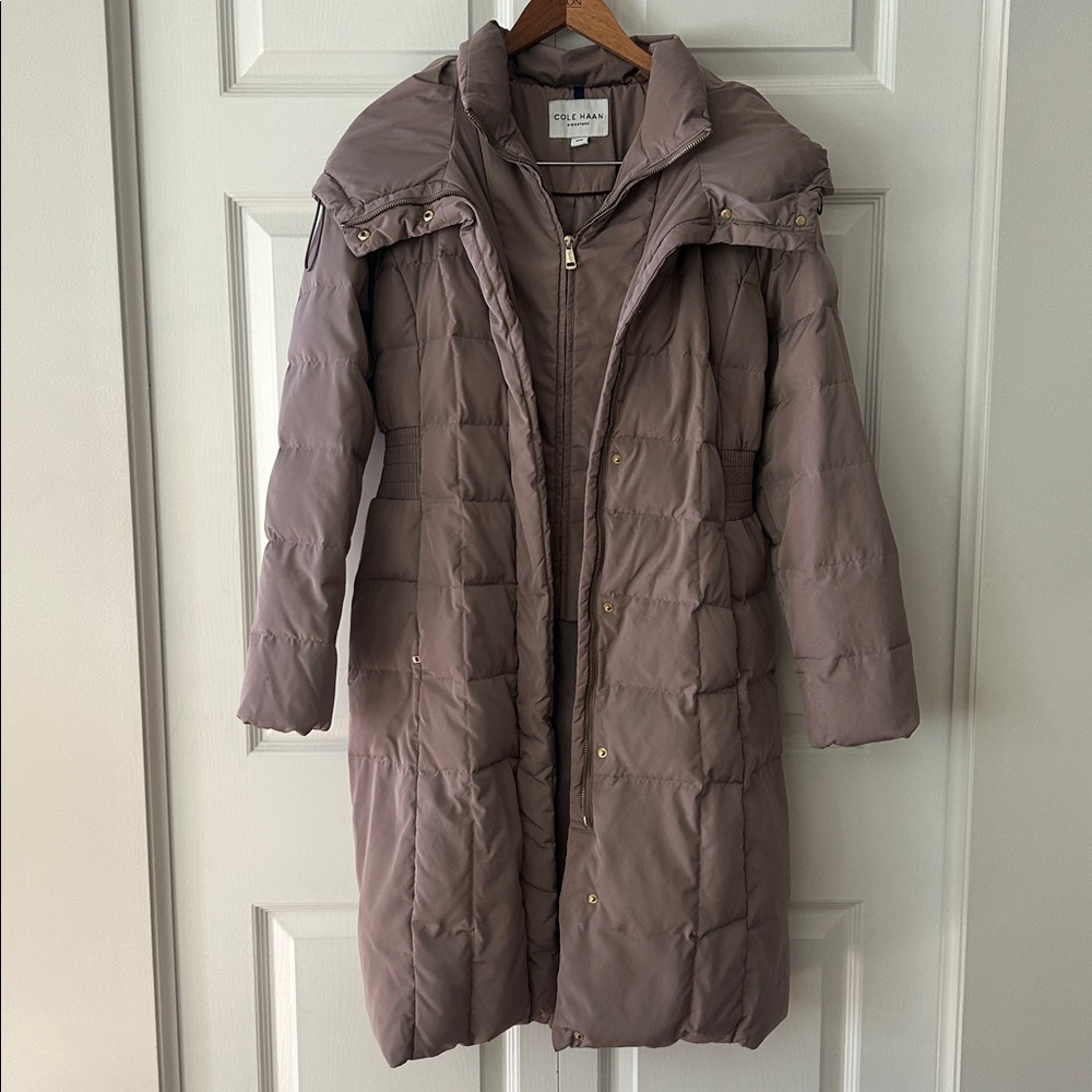 Cole Haan Long Puffer Coat Size M